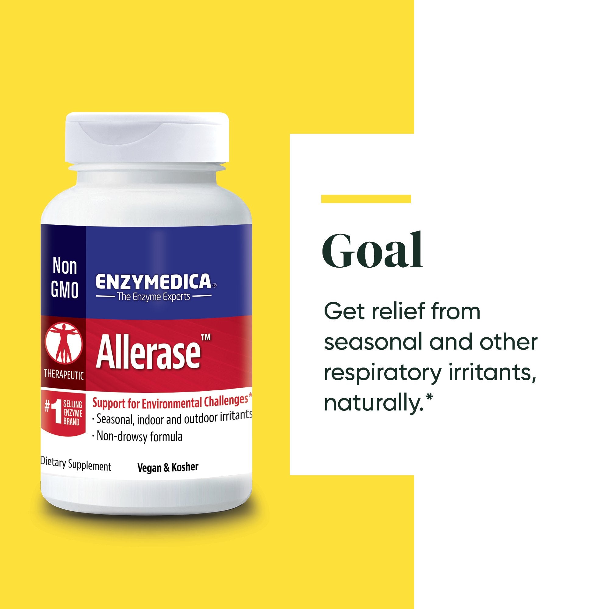 Allerase supplement from Enzymedica discussing the Goals of the product