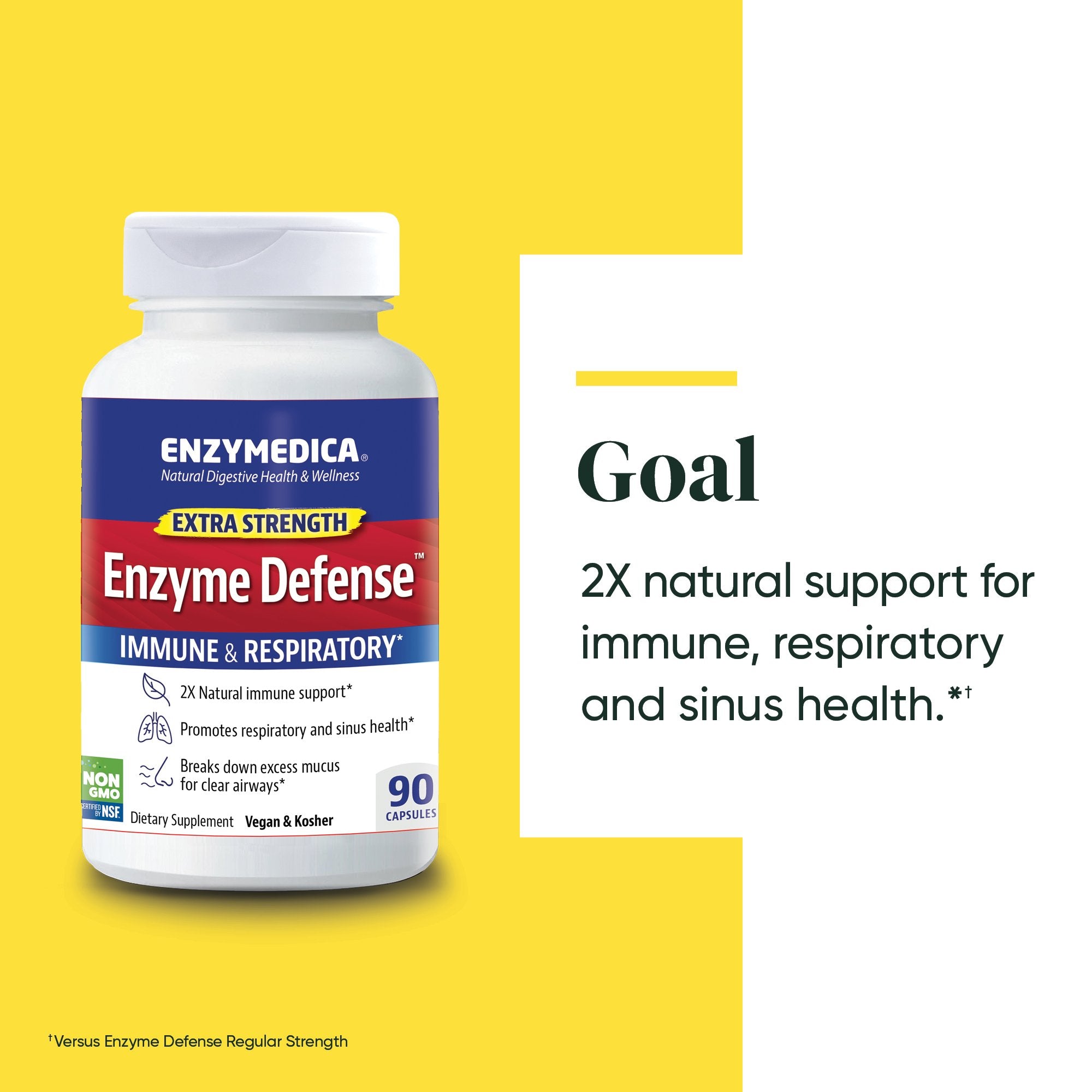 Enzyme Defense Extra Strength supplement from Enzymedica discussing the Goals of the product
