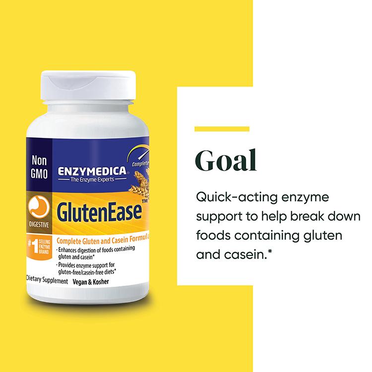 Gluten Ease supplement from Enzymedica discussing the Goals of the product