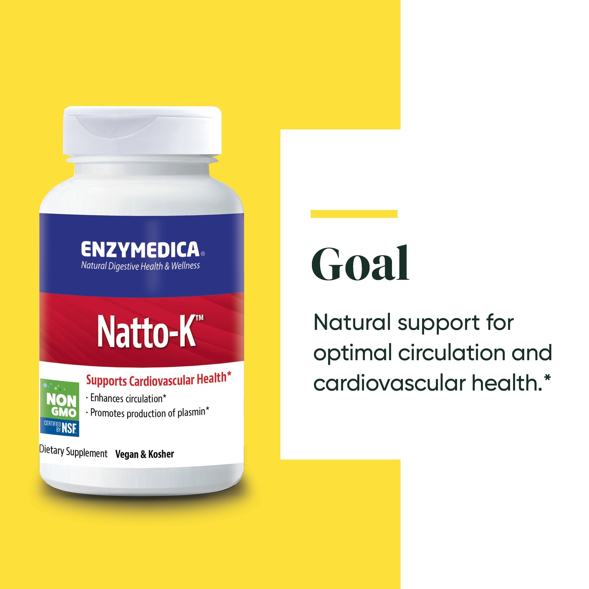 Natto-K supplement from Enzymedica discussing the Goals of the product