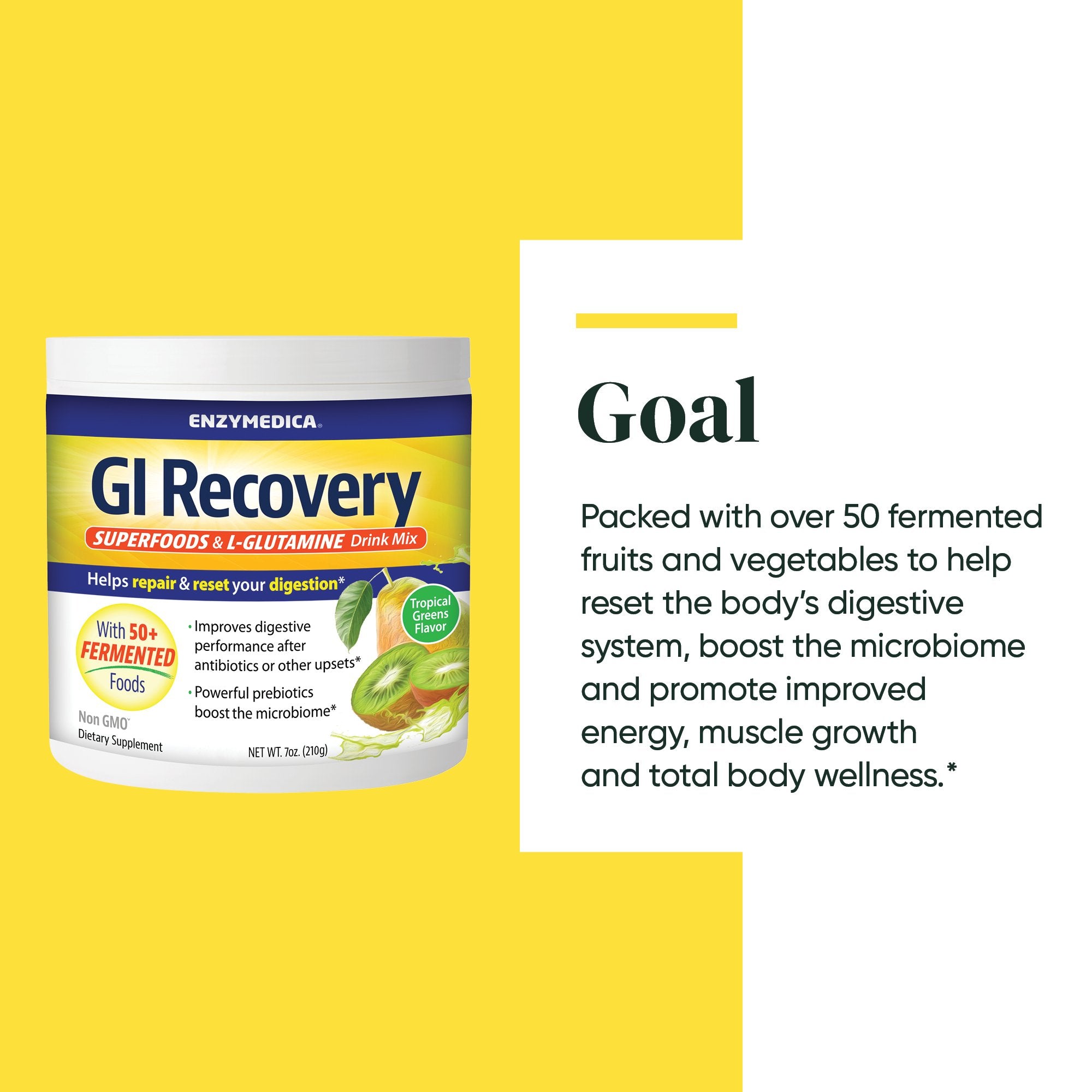 GI Recovery Drink from Enzymedica discussing the Goals of the product