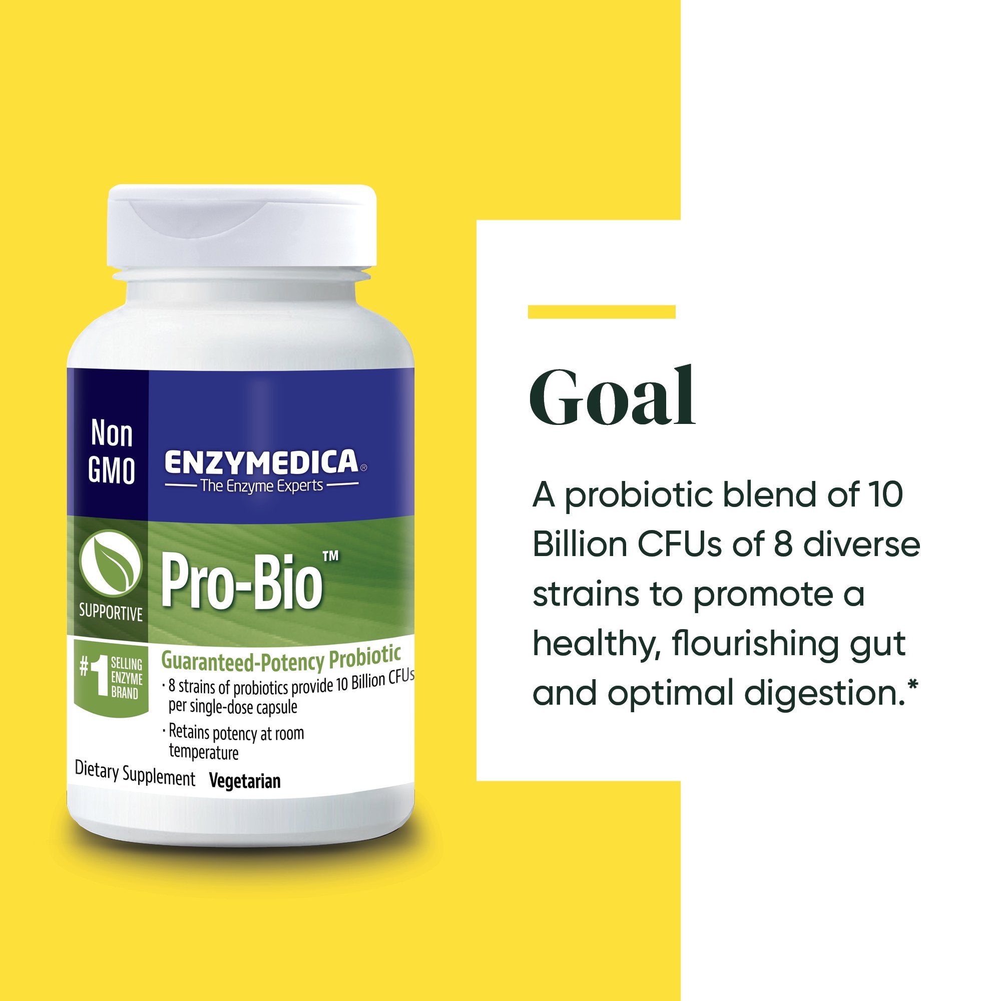 Pro-Bio supplement from Enzymedica discussing the Goals of the product