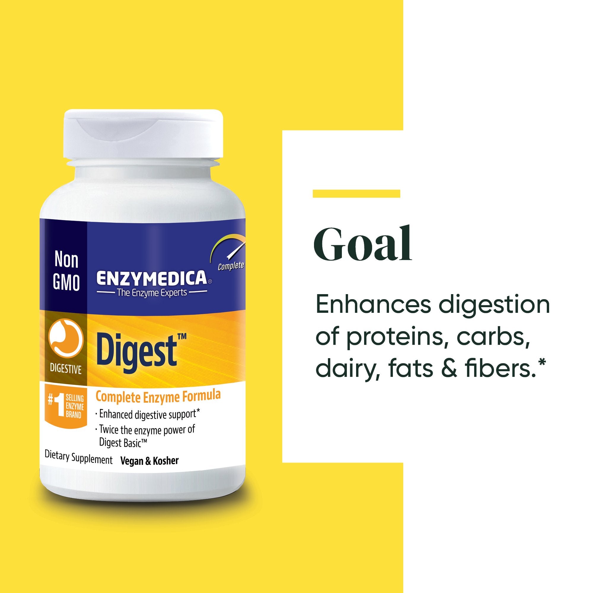 Digest supplement from Enzymedica discussing the Goals of the product